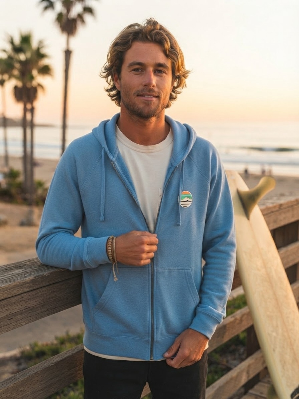 Traveler Surf Club TRAVELER PATCH ZIP HOODIE